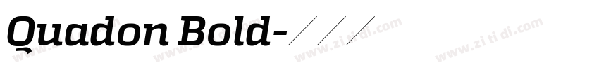 Quadon Bold字体转换